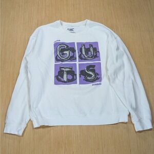 Olivia Rodrigo GUTS Album White Crewneck Sweatshirt Women's XL Pop Music Merch